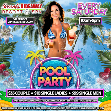 Pool Party 10am - 5pm - Swingers Society Takeover